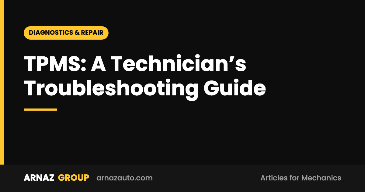 TPMS: A Technician’s Troubleshooting Guide